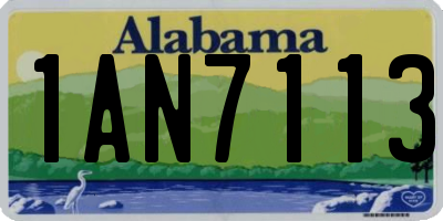 AL license plate 1AN7113