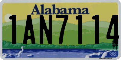 AL license plate 1AN7114