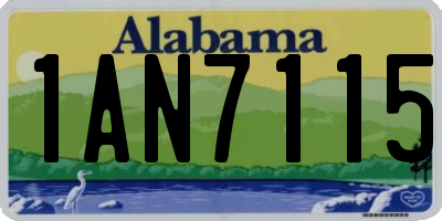 AL license plate 1AN7115