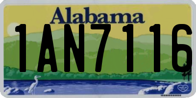 AL license plate 1AN7116