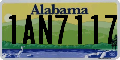 AL license plate 1AN7117