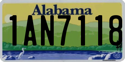 AL license plate 1AN7118