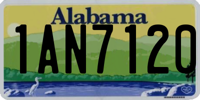 AL license plate 1AN7120