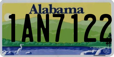 AL license plate 1AN7122