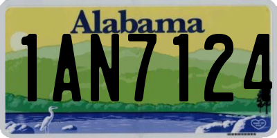 AL license plate 1AN7124