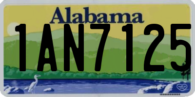 AL license plate 1AN7125