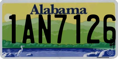 AL license plate 1AN7126