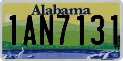 AL license plate 1AN7131