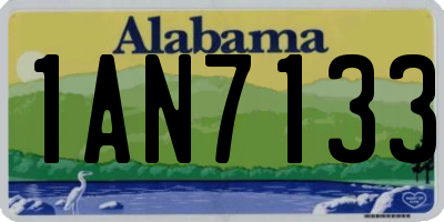 AL license plate 1AN7133