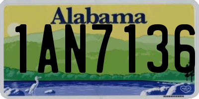 AL license plate 1AN7136