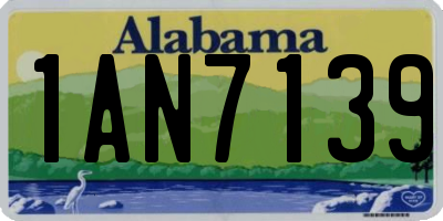 AL license plate 1AN7139