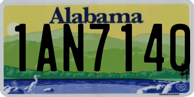 AL license plate 1AN7140