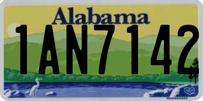 AL license plate 1AN7142