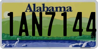 AL license plate 1AN7144