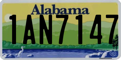 AL license plate 1AN7147