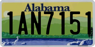 AL license plate 1AN7151