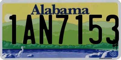 AL license plate 1AN7153