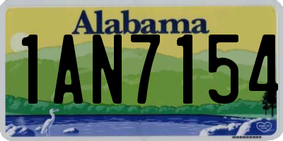 AL license plate 1AN7154