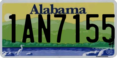 AL license plate 1AN7155