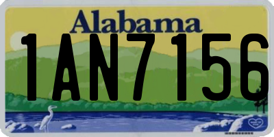 AL license plate 1AN7156
