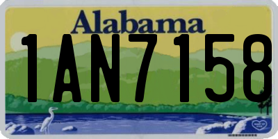AL license plate 1AN7158