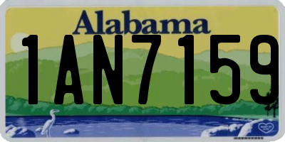 AL license plate 1AN7159