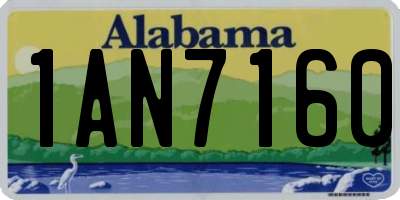 AL license plate 1AN7160