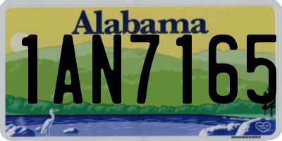 AL license plate 1AN7165
