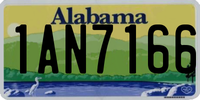 AL license plate 1AN7166
