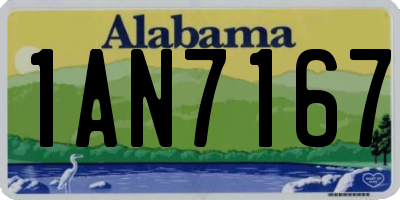 AL license plate 1AN7167