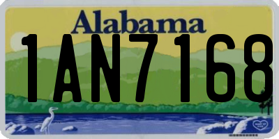AL license plate 1AN7168