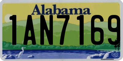 AL license plate 1AN7169