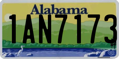 AL license plate 1AN7173