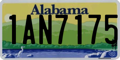AL license plate 1AN7175
