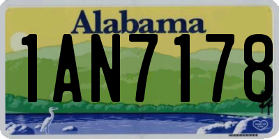 AL license plate 1AN7178