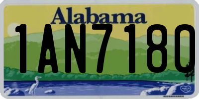 AL license plate 1AN7180