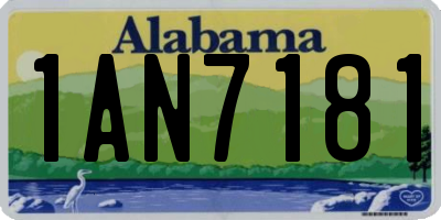AL license plate 1AN7181