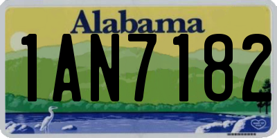 AL license plate 1AN7182