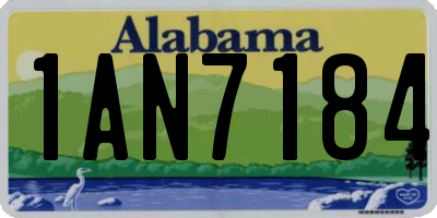 AL license plate 1AN7184