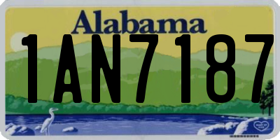 AL license plate 1AN7187