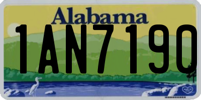 AL license plate 1AN7190