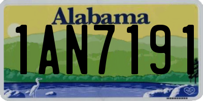 AL license plate 1AN7191