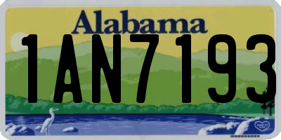 AL license plate 1AN7193