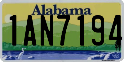 AL license plate 1AN7194