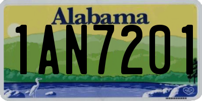 AL license plate 1AN7201