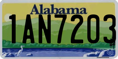 AL license plate 1AN7203
