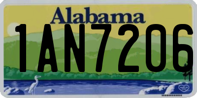 AL license plate 1AN7206