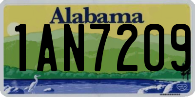AL license plate 1AN7209