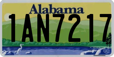 AL license plate 1AN7217