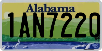 AL license plate 1AN7220